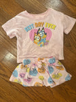 Bluey Play condition from wash wear ONLY shirt has stain 18 Months