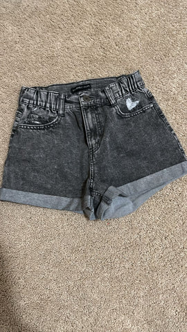 Sincerely Jules Black washed denim short Junior XS-0