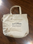 CCPS Canvas Bag Small canvas tote, front pocket and zips closed Bag