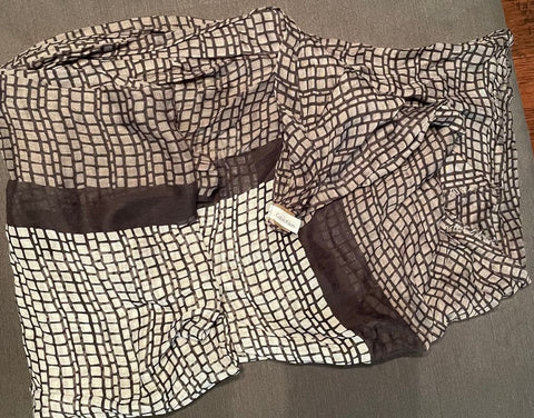Calvin Klein Black and gray polyester scarf Scarf
