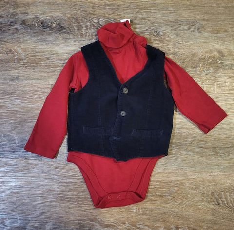 Children's place LS shirt w/vest, 1 NWT 3T/3