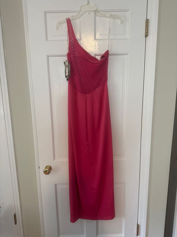 Rampage Hot pink 1 shoulder formal dress pic is of back Junior Large 9-11