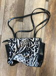 Cato purse with zipper Black and white pattern Purse