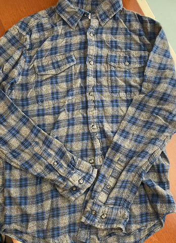 Sonoma Very soft blue black and gray flannel shirt Men's - M