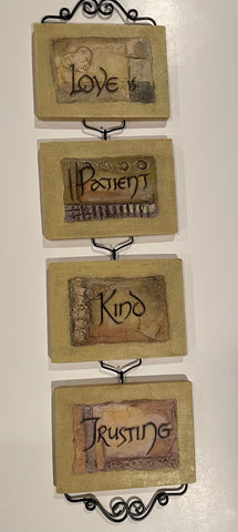 Love is Patient Hanging plaques that say love is patient kind trusting Decor
