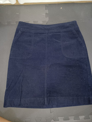 Talbots Dk Navy Blue Corduroy Skirt sz 2 Women's 2