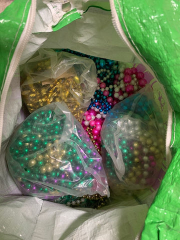 Bag of Mardi Gras beads Big!  At least 10lbs Many new in package Miscellaneous
