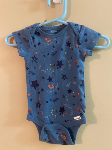 Gerber Boys outer space blue onesie 0-3 Months