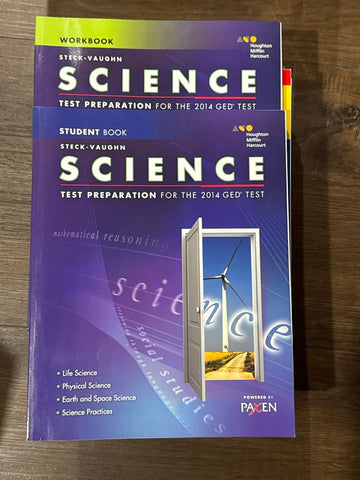Paxen GED science test prep student & workbook color pages no mark Curriculum