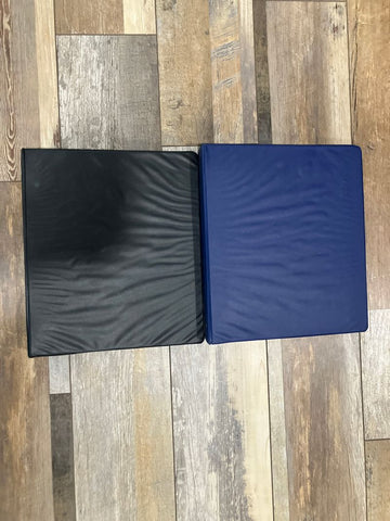 2 - 1 inch binders 1 black and 1 blue, 1 on Walmart is $3.99 Organize-Storage