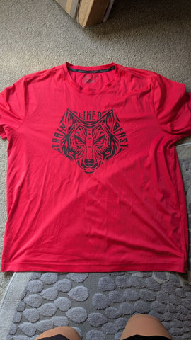 Xersion Red 'Train Like a Beast' workout shirt Men's - XL