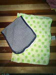 Burp clothes 1 Blue strip, 1 green frogs Nursing