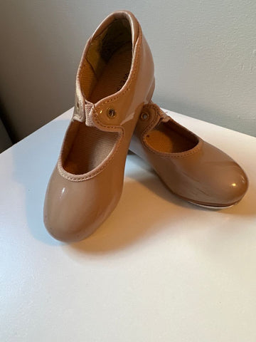 Weissman Tan tap shoes, minor scuffs 10-1/2 (Lil' Kid)