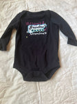 Faded Glory 6 months Long sleeved, black, screen print, god condition 6-12 Months
