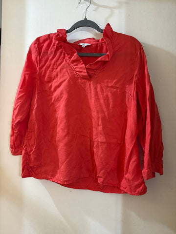 Crown and Ivey Pink 3/4 length blouse. Petite large Women's - L
