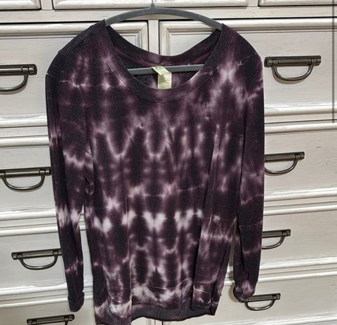 Green Tea Purple tie dye sweatshirt Women's - S