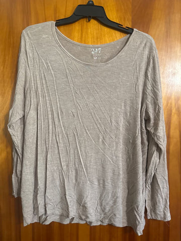 Maurices 24/7 long sleeve thin light brown shirt Women's XXL 18