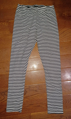 Place Black White Stripe Leggings 14