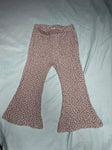 Jessica Simpson Cream & cheetah flared bottom pants EUC 2T