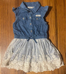 Calvin Klein Jeans Denim and Lace Dress 18 Months