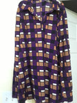Duo Maternity Purple/brown long slv top Women's Large 12-14