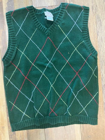BOYS Green sweater vest Talbots kids - SIZE 8/10 8