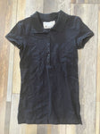Girls Aeropostle shirt black with collar - size 10/12 10