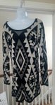 Body Central Aztec print black and white dress Women's - M