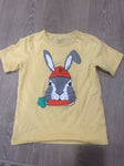 Childrens Place Yellow bunny shirt, 2 light spots on bottom 5T/5