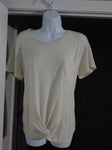 Signature Studio Cream t with gathered front Women's - L