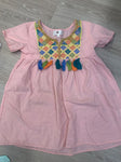 AB girls Pink tassle shirt, light stains 6T/6X