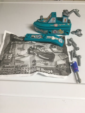 Disney's Handy Manny build Speed boat-  new $15, all part incl. Building
