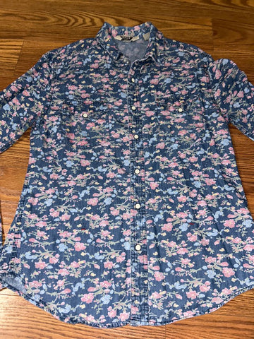 Salt valley western Floral soft petal snap Men's - M