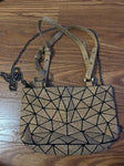 Dizolik Cork geometric purse with hand straps and metal shoulder strap Bag