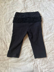 Old Navy Black legging, flat front, ruffled back, great condition 6-12 Months