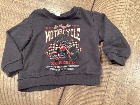 Shein Motorcycle sweatshirt 6/9mths 6-12 Months