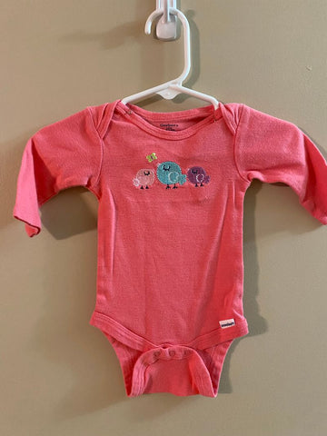 Gerber Girl pink onesie  birds 3-6 Months