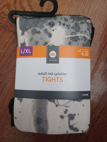 NEW Tights Ink Splatter Sz L/XL Miscellaneous
