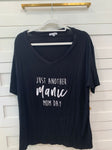 Manic Mom Day shirt Generous fit, v neck Women's XL 16
