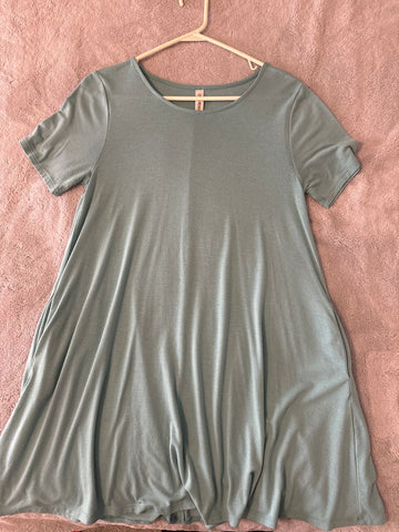 Zenana Light teal with pockets Women's - M