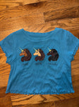 Afro Unicorn Blue ribbed crop M 7/8 8