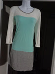 12pm  boutique White grey mint dress with back button details Women's - M