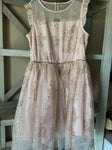 New w/ tags sparkle dress Size 20.5, pink with gold 16