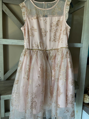 New w/ tags sparkle dress Size 20.5, pink with gold 16