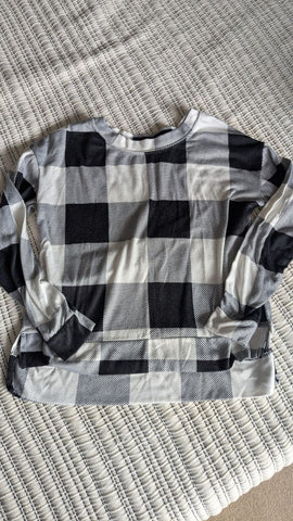 Secret treasures M 8-10 sleepwear plaid soft LS top Women's - M