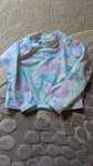 Wonder nation purple blue turquoise tye dye LS 12 mos swim top 12 Months