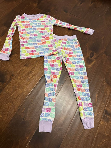 Poppy Kids Company Bamboo pj. Fiesta Print. EUC 3T/3