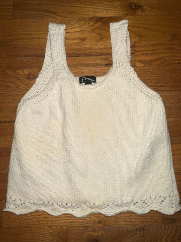 Art Class Target L Cream knit heavy tank slight spot at bottom may wash out 10
