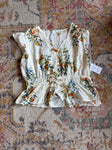 Time and True NWT Floral and orange blossom peplum top xl16-18 Women's XL 16