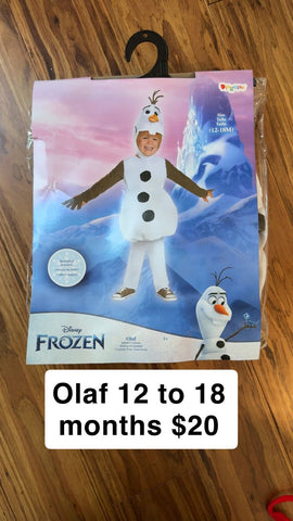 Disney olaf 12-18 months 12-24 Months
